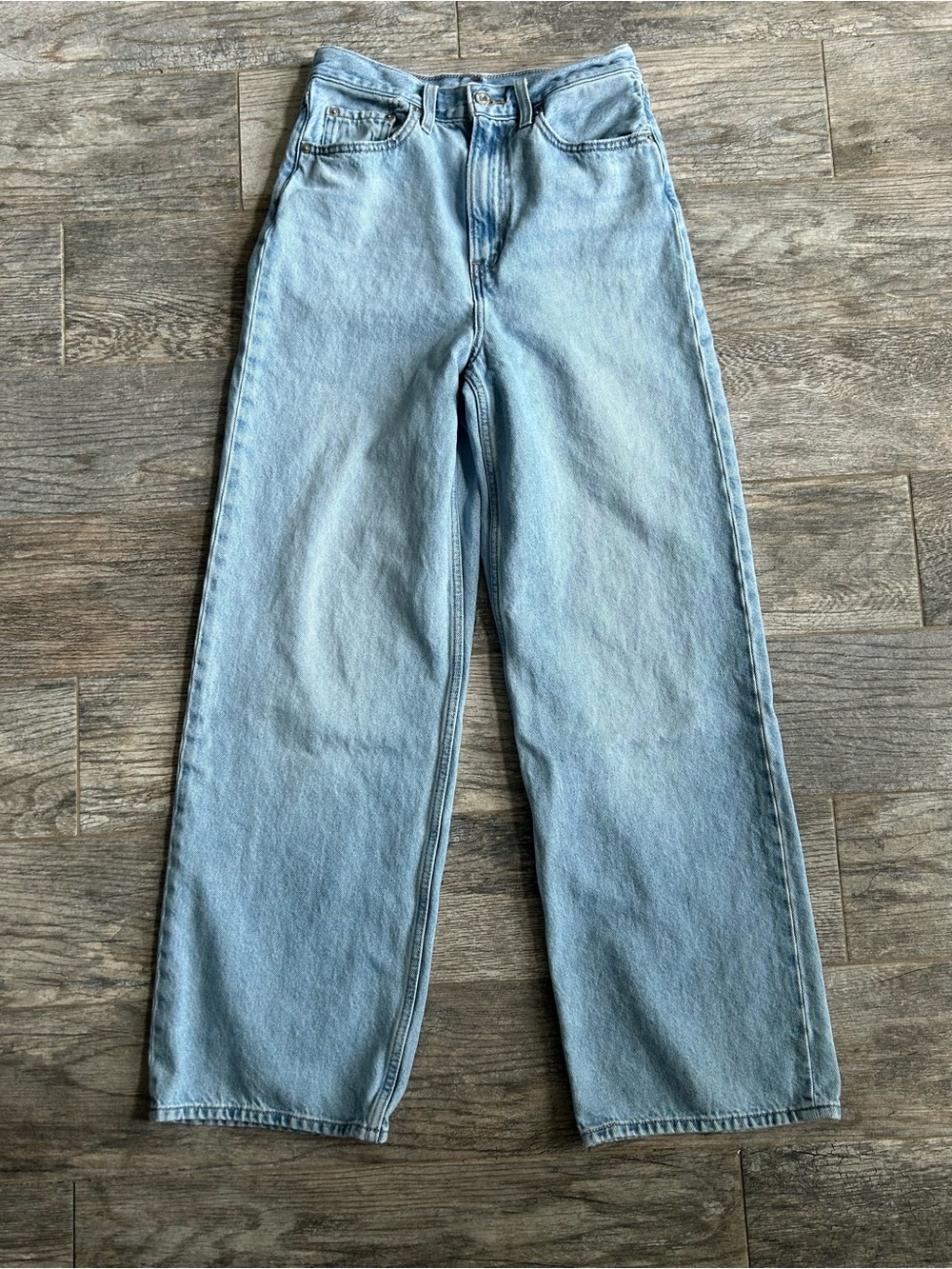 Levi's Light Blue High-Rise Wide Leg Jeans